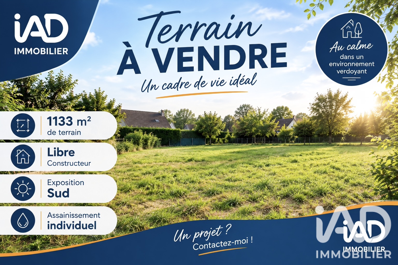 Vente Terrain à bâtir 1 133 m²
