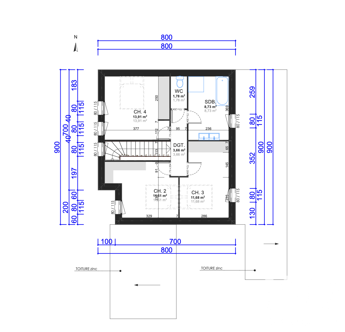 Vente maison à La Chapelle-des-Fougeretz (35520) : maison 5 pièces 124 m² - 2101049 — 15