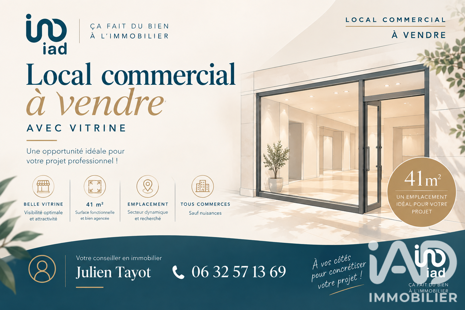 Commerce à vendre à Aytré — 120 080 € — IAD France