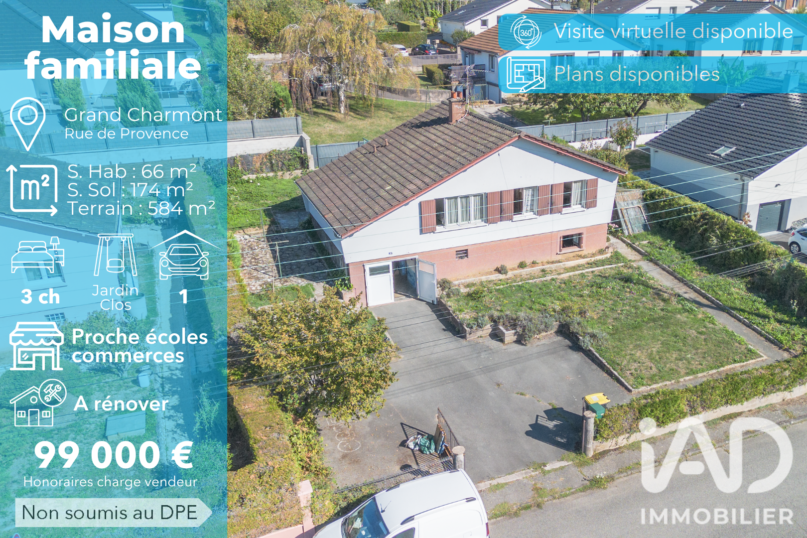 Maison à vendre à Grand-Charmont — 99 000 € — IAD France