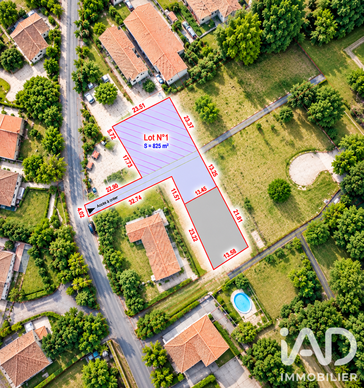 Vente Terrain à bâtir 825 m²