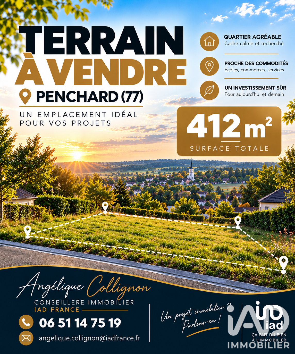 Vente Terrain à bâtir 412 m²