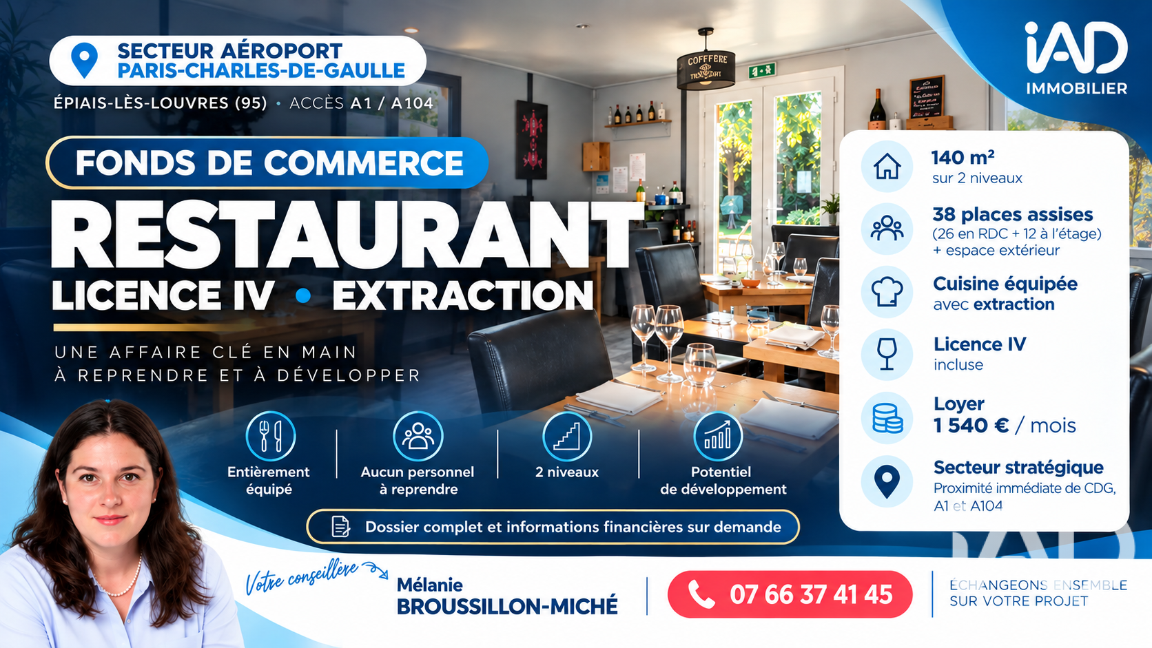 Vente Restaurant 140 m²